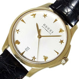Gucci G Timeless Silver Dial Brown Leather Strap Watch for Men - YA126470 Buy Now By Gucci