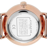 Coach Perry Silver Dial Rose Gold Mesh Bracelet Watch for Women - 14503386 Buy Now By Coach