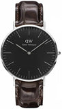 Daniel Wellington Classic York Black Dial Brown Leather Strap Watch For Men - DW00100134 Buy Now By Daniel Wellington