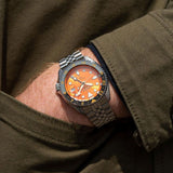 Seiko 5 Sports GMT Automatic Orange Dial Silver Steel Strap Watch For Men - SSK005K1 Buy Now By Seiko