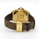 Gucci Dive Doraemon Brown Dial Brown Leather Strap Watch For Men - YA136334 Buy Now By Gucci