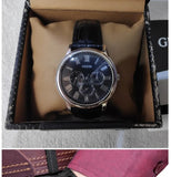 Guess Wafer Analog Black Dial Black Leather Strap Watch For Men - W70016G1 Buy Now By Guess