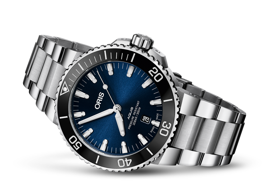 Oris Aquis Date Blue Dial Silver Steel Strap Watch for Men - 0173377304135-0782405PEB Buy Now By Oris