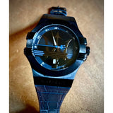 Maserati Potenza Black Dial 42mm Blue Leather Strap Watch For Men - R8851108007 Buy Now By Maserati