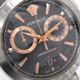 Versace Aion Chronograph Black Dial Silver Steel Strap Watch For Men - VE1D01019 Buy Now By Versace