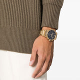 Salvatore Ferragamo Sapphire Chrono Black Dial Gold Steel Strap Watch for Men - SFME01323 Buy Now By Salvatore Ferragamo