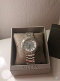 Guess Madison Diamonds Silver Dial Silver Steel Strap Watch for Women - W0637L1 Buy Now By Guess