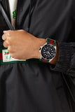 Gucci Dive Black Dial Red & Green Nylon Strap Watch For Men - YA136209 Buy Now By Gucci