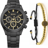 Hugo Boss Ikon Black Dial Black Steel Strap Watch for Men - 1513278 Buy Now By Hugo Boss