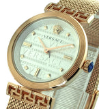Versace Meander White Dial Rose Gold Mesh Bracelet Watch for Women - VELW00620 Buy Now By Versace