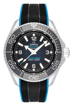 Omega Planet Ocean 6000M Co Axial Master Chronometer 45.5mm Blue Dial Black Rubber Strap Watch for Men - 21532462103001 Buy Now By Omega