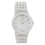 Bulova Crystal Collection Silver Dial Silver Steel Strap Watch for Women - 96L243 Buy Now By Bulova