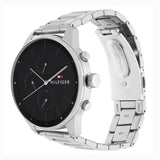 Tommy Hilfiger Chase Quartz Black Dial Silver Steel Strap Watch For Men - 1791485 Buy Now By Tommy Hilfiger