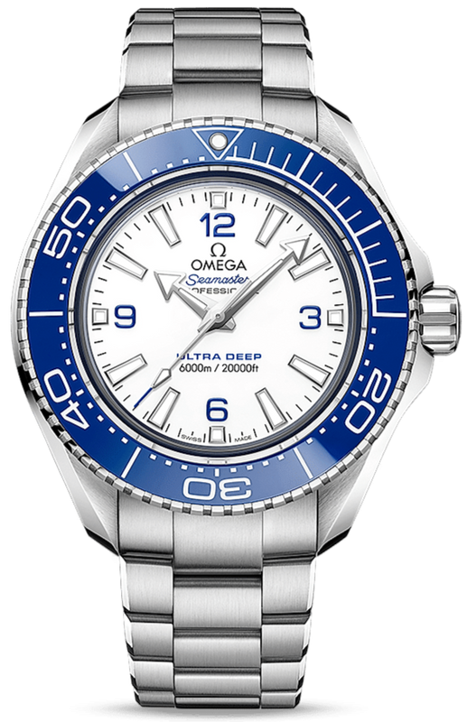 Omega Planet Ocean 6000M Co Axial Master Chronometer 45.5mm White Dial Silver Steel Strap Watch for Men - 21530462104001 Buy Now By Omega