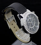 Swarovski Citra Sphere Chronograph Black Dial Black Leather Strap Watch for Women - 5027131 Buy Now By Swarovski