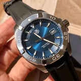 Tag Heuer Aquaracer Quartz Blue Dial Black Rubber Strap Watch for Men - WAY1112.FT8021 Buy Now By Tag Heuer