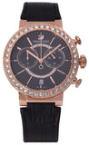 Swarovski Citra Sphere Chronograph Black Dial Black Leather Strap Watch for Women - 5055209 Buy Now By Swarovski