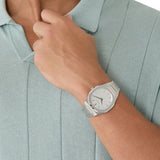 D1 Milano Ultra Thin Linen White Dial Silver Steel Strap Watch for Unisex - D1-UTBJ23 Authentic Buy Shop Now