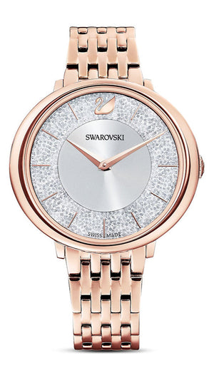 Swarovski Crystalline Chic Analog Silver Dial Rose Gold Steel Strap Watch for Women - 5544590 Buy Now By Swarovski