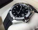 Tag Heuer Aquaracer Caliber 5 Automatic Black Dial Black Rubber Strap Watch for Men - WAY2113.FT8021 Buy Now By Tag Heuer