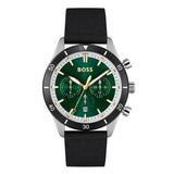 Hugo Boss Santiago Green Dial Black Nylon Strap Watch for Men - 1513936 Buy Now By Hugo Boss