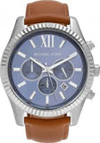 Michael Kors Lexington Chronograph Blue Dial Brown Leather Strap Watch For Men - MK8537 Buy Now By Michael Kors