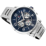 Tommy Hilfiger Keagan Blue Dial Silver Steel Strap Watch for Men - 1791293 Buy Now By Tommy Hilfiger
