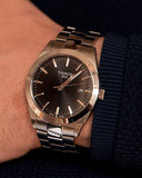 Tissot Gentleman Black Dial Silver Steel Strap Watch For Men - T127.410.11.051.00 Buy Now By Tissot