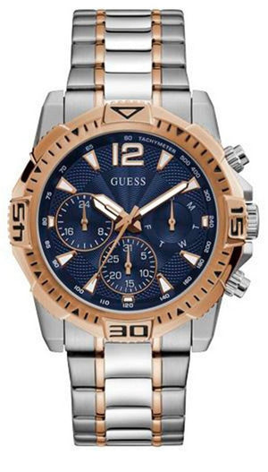 Guess Commander Chronograph Blue Dial Two Tone Steel Strap Watch for Men - GW0056G5 Buy Now By Guess
