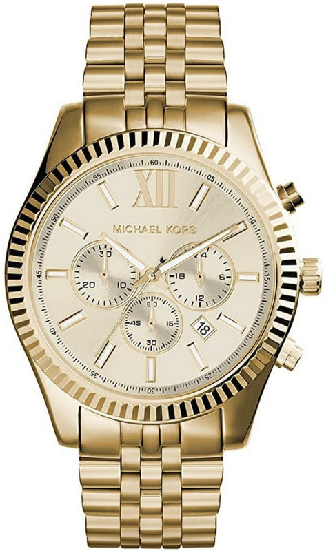 Michael Kors Lexington Gold Dial Gold Steel Strap Watch for Men - MK8281 Buy Now By Michael Kors