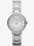 Fossil Virginia Silver Dial Silver Steel Strap Watch for Women - ES3282 Buy Now By Fossil
