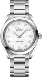 Omega Seamaster Aqua Terra Quartz Diamonds Mother of Pearl Dial Silver Steel Strap Watch for Women - 220.10.28.60.55.001 Buy Now By Omega