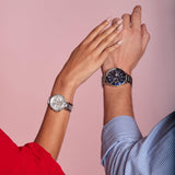 Tommy Hilfiger Larson Chronograph Blue Dial Silver Steel Strap Watch For Men - 1791917 Buy Now By Tommy Hilfiger