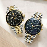 Movado Series 800 Chronograph Black Dial Two Tone Steel Strap Watch For Men - 2600146 Buy Now By Movado