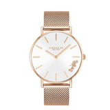 Coach Perry White Rose Gold Mesh Bracelet Watch for Women - 14503126 Buy Now By Coach