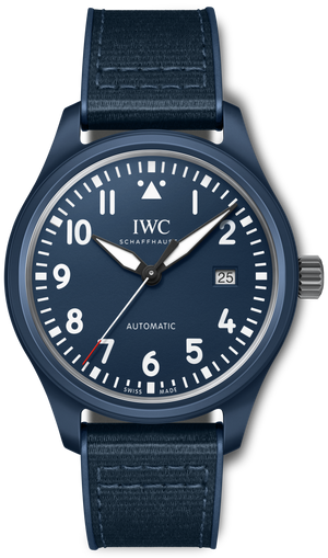 IWC Pilot’s Watch Automatic "Laureus Sport for Good" Edition Blue Dial Blue Nylon Strap Watch for Men - IW328101 Buy Now By IWC