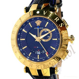 Versace Race GMT Blue Dial Blue Leather Strap Watch For Men - 29G70D282 Buy Now By Versace
