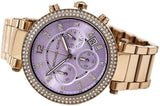 Michael Kors Parker Purple Dial Rose Gold Steel Strap Watch for Women - MK6169 Buy Now By Michael Kors