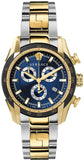 Versace V-Ray Chronograph Quartz Blue Dial Two Tone Steel Strap Watch For Men - VE2I01021 Buy Now By Versace