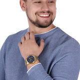 Maserati Successo Chronograph Blue Dial Gold Steel Strap Watch For Men - R8873621021 Buy Now By Maserati