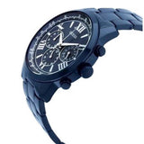 Guess Horizon Chronograph Black Dial Blue Steel Strap Watch For Men - W0379G5 Buy Now By Guess