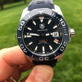 Tag Heuer Aquaracer Calibre 5 Blue Dial Blue Silicone Strap Watch for Men - WAY211C.FT6155 Buy Now By Tag Heuer