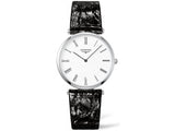 Longines La Grande Classique De Longines White Dial Black Leather Strap Watch for Women - L4.755.4.11.2 Buy Now By Longines