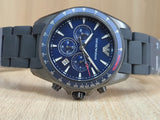 Emporio Armani Sigma Chronograph Blue Dial Black Silicone Strap Watch For Men - AR6121 Buy Now By Emporio Armani