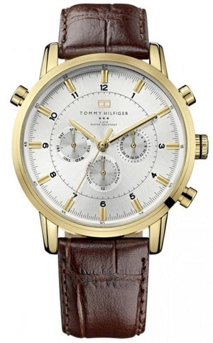 Tommy Hilfiger Harrison White Dial Brown Leather Strap Watch for Men - 1790874 Buy Now By Tommy Hilfiger