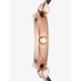 Emporio Armani Gianni T-Bar Analog Mother of Pearl Dial Blue Leather Strap Watch For Women - AR11468 Buy Now By Emporio Armani