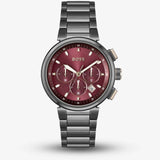Hugo Boss One Chronograph Red Dial Grey Steel Strap Watch For Men - 1514000 Buy Now By Hugo Boss