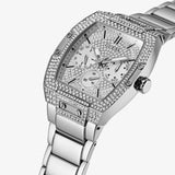 Guess Phoenix Multifunction Crystals Silver Dial Silver Steel Strap Watch For Men - GW0094G1 Buy Now By Guess