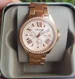 Fossil Cecile Rose Gold Dial Rose Gold Steel Strap Watch for Women - AM4483 Buy Now By Fossil