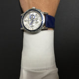 Burberry City Sport Chronograph White Dial Blue Rubber Strap Watch For Men - BU9808 Buy Now By Burberry